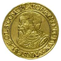 dukat 1553, Złoty Stok, FuS 2119, Fr. 3233, złoto 3.53 g, lekko gięty ale ładnie zachowany, rzadki