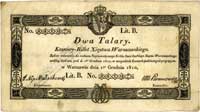 2 talary 1.12.1810, podpis komisarza: Małachowski, Miłczak A13b, Lucow 63 (R3)