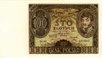 100 złotych 9.11.1934, seria AV, odmiana ze znakami wodnymi +X+. Miłczak 74b, Lucow 675a (R2)