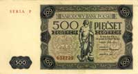 500 złotych 15.07.1947, seria P, Miłczak 132a, rzadkie