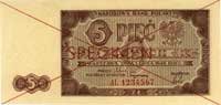 5 złotych 1.07.1948, seria AL 1234567, SPECIMEN, Miłczak 135b