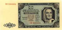 20 złotych 1.07.1948, seria CH, Miłczak 137c
