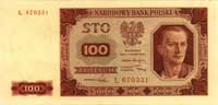 100 złotych 1.07.1948, seria L, Miłczak 139a