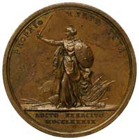 medal na inaugurację Sejmu Czteroletniego autorstwa Fryderyka Loosa ofiarowany królowi i marszałko..