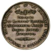 medal na pamiątkę 66 rocznicy urodzin księcia Józefa Zajączka, 1819 r., Aw: Napis w otoku ZA PANOW..