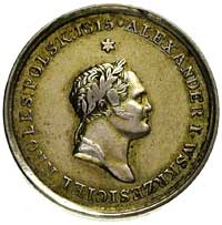 Aleksander I - medal 1826 r, Aw: Popiersie cara w prawo i napis, Rw: W wieńcu oliwnym napis DOBROC..