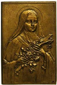 Święta Teresa, plakieta niesygnowana, wykonana p