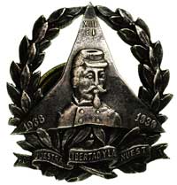 odznaka pamiątkowa Dąbrowszczaków i dwie miniaturki wraz z legitymacją wydaną dla Jana Kochanka, b..