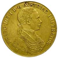4 dukaty 1854 / A, Wiedeń, Fr. 484, złoto 13,71 g, ślad po zawieszce, rzadki rocznik