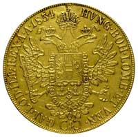 4 dukaty 1854 / A, Wiedeń, Fr. 484, złoto 13,71 g, ślad po zawieszce, rzadki rocznik
