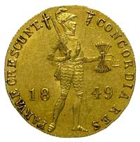 Willem III 1849-1890, dukat 1849, Utrecht, Fr. 344, złoto 3.47 g