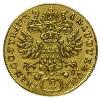 2 dukaty 1777 H - S, Karlsburg, Fr. 541, złoto 6