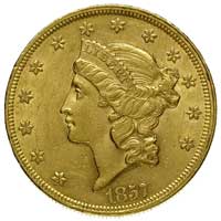 20 dolarów 1857, Filadelfia, Fr. 169, złoto 33.4