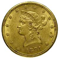 10 dolarów 1891 / CC, Carson City, Fr. 161, złot