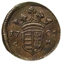 Franciszek II Rakoczi 1703-1711, 10 poltura 1705 C - M, Huszar 1541, bardzo ładny egzemplarz