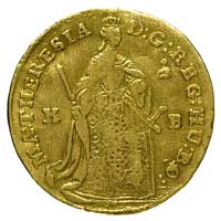 Maria Teresa 1740-1780, dukat 1742 K - B, Krzemnica, Fr. 180, złoto, 3.20 g