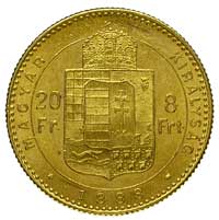 20 franków = 8 forintów 1888 K - B, Krzemnica, Fr. 242, złoto 6.45 g