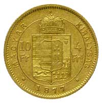 10 franków = 4 forinty 1877 K - B, Krzemnica, Fr. 246, złoto 3.23 g