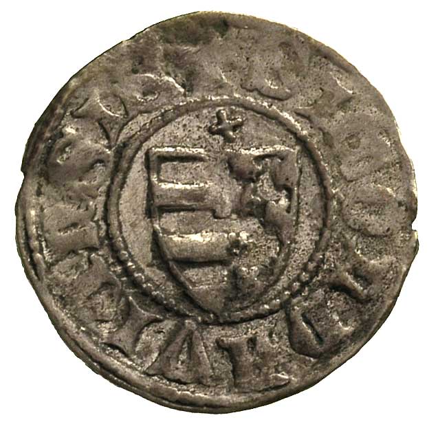 Piotr I 1375-1391, grosz, Aw: Głowa wołu z gwiazdą między rogami, Rw: Tarcza herbowa, powyżej krzyżyk, Kop. 3707 R2, 0.91 g