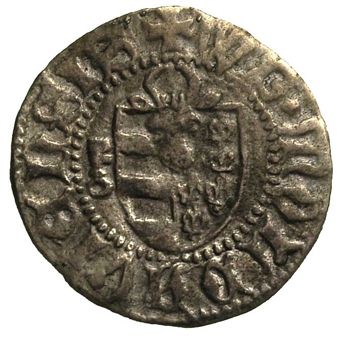Aleksander I 1400-1432, dwugrosz, Aw: Głowa wołu z gwiazdą między rogami, Rw: Tarcza herbowa, Kop. 3711 R3, 1.25 g