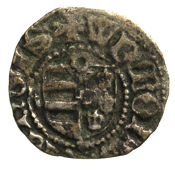 Aleksander I 1400-1432, grosz, Aw: Głowa wołu z dużą gwiazdą miedzy rogami, Rw: Tarcza herbowa, powyżej kółko, Kop. 3710 R4, 0.76 g