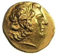 TRACJA - Lizymach /323-281 pne/, stater, Aw: Głowa Aleksandra Wielkiego w prawo, Rw: Atena na tron..