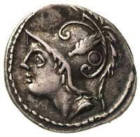 Q. Minucius M. f. Thermus 103 pne, denar, Rzym, Aw: Głowa Marsa w hełmie w lewo, Rw: Rzymski legio..