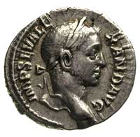 Aleksander Sewer 222-235, denar, Aw: Głowa cesarza w wieńcu laurowym w prawo, w otoku napis, Rw: S..