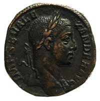 Aleksander Sewer 222-235, sestercja, Aw: Głowa w prawo, Rw: Justitia na tronie w lewo trzymająca p..