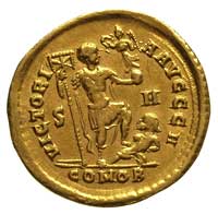 Arkadiusz 383-408, solidus 393/395, Sirminium lub Konstantynopol, oficyna H, Aw: Popiersie w diade..