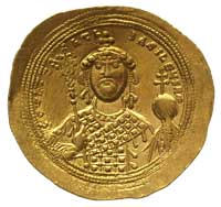 Konstantyn IX 1042-1055, histamenon nomisma, Konstantynopol, Aw: Chrystus na tronie na wprost i na..