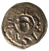 Henryk I Brodaty 1201-1238 lub Henryk II Pobożny 1238-1241, brakteat typu ratajskiego; Głowa, w ot..