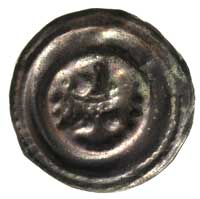 szeroki brakteat, (2 poł. XIII w.), Heraldyczny orzeł z głową zwrócony w lewo, Fbg 781, 0.69 g
