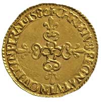 ecu d’or 1580, La Rochelle, złoto 3.36 g, Duplessy 1123, Fr. 386, bardzo ładnie zachowany egzempla..