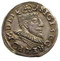 trojak 1591, Poznań, mała głowa króla, na awersie napis SIGI 3...