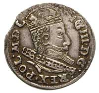trojak 1607, Kraków, T. 20, ładnie zachowana i bardzo rzadka moneta, delikatna patyna