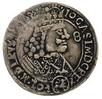 ort 1656, Lwów, T. 4, typowe dla tego typu monet niedobicia, rzadki, patyna