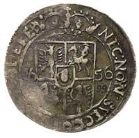ort 1656, Lwów, T. 4, typowe dla tego typu monet niedobicia, rzadki, patyna