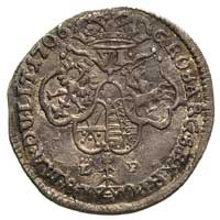 szóstak 1706, Grodno, Ivanauskas 1205:282, ładnie zachowana rzadka moneta, patyna