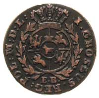 grosz 1783, Warszawa, w dacie 3 odwrócona, nienotowany błąd, Plage -, duża ciekawostka numizmatyczna
