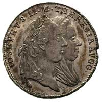 żeton 1773 -przyłączenie Galicji i Lodomerii do Austrii po I rozbiorze, Aw: popiersia Marii Teresy..