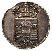 żeton 1773 -przyłączenie Galicji i Lodomerii do Austrii po I rozbiorze, Aw: Herby Galicji, Lodomer..