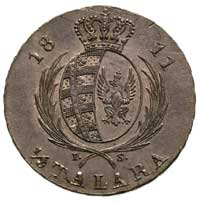 1/3 talara (dwuzłotówka) 1811, Warszawa, związanie wieńca do dołu, Plage 110, piękna moneta z ładn..