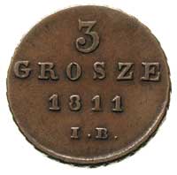 3 grosze 1811, Warszawa, cyfry daty ściśnięte, Plage 86
