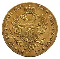 25 złotych 1817, Warszawa, Plage 11, Bitkin 812 R, Fr. 106, złoto 4.91 g, minimalne ryski w tle, p..