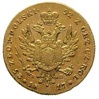 25 złotych 1817, Warszawa, Plage 11, Bitkin 812 R, Fr. 106, złoto 4.89 g