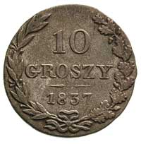 10 groszy 1837, Warszawa, św. Jerzy bez płaszcza