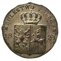 10 groszy 1831, Warszawa, Plage 279, wada blachy, ale bardzo ładne