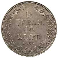 1 1/2 rubla = 10 złotych 1833, Petersburg, korona szeroka, Plage 313, Bitkin 1083