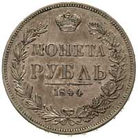 rubel 1844, Warszawa, małe cyfry daty i ogon orł